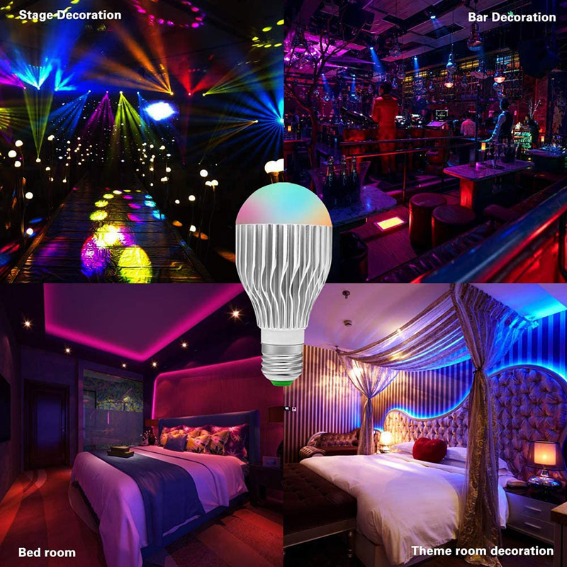 E27 3W 5050RGB Remote Control LED Blub Kit With Memory, Multi Colorful and Color Changing Bulb